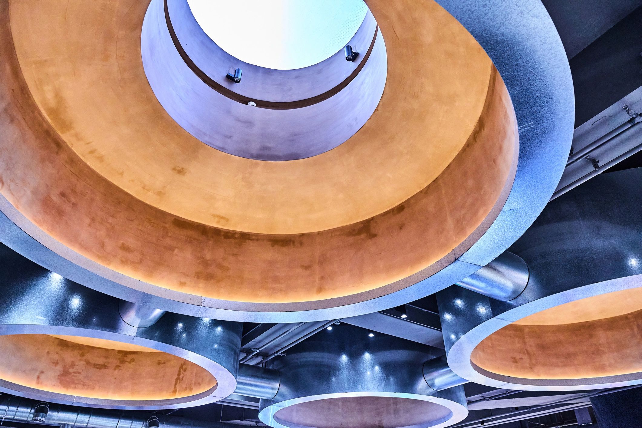 Modern church interior with soft natural light